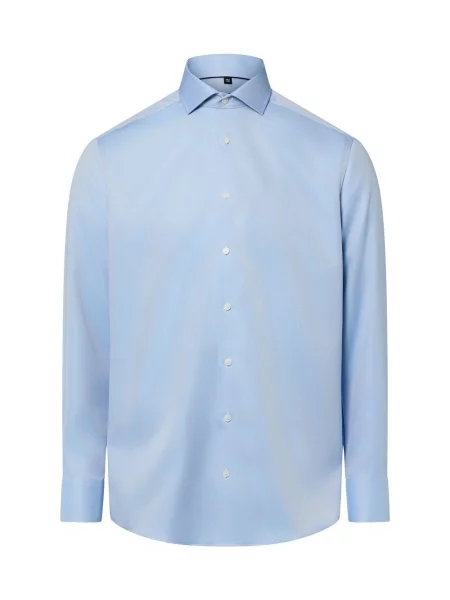 Finshley & Harding koszula non-iron Mężczyźni Modern Fit jednolity 38 niebieski