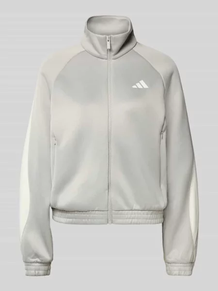 Bluza rozpinana o kroju regular fit z nadrukiem z logo model ‘Stadium’ Adidas Sportswear szara