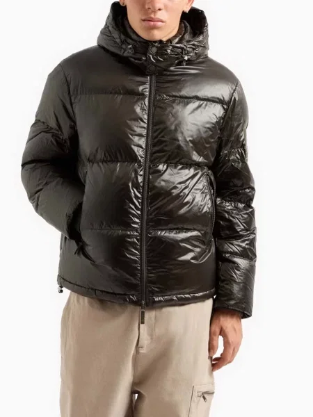 Пуховик Armani Exchange темно-сірий сірий