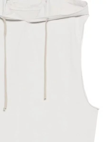 Αμάνικο κορδόνι περίσφιξης hoodie Rick Owens Drkshdw λευκό