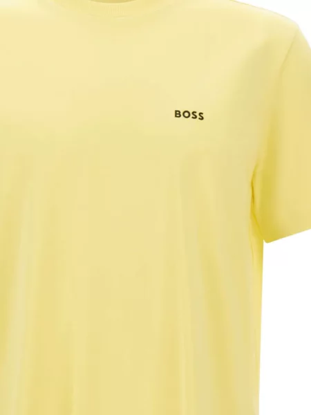 Scurt tricou Boss cu imagine galben