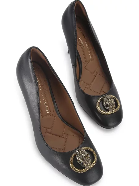 Шкіряні туфлі Kurt Geiger London Chelsea Round Toe Court чорний