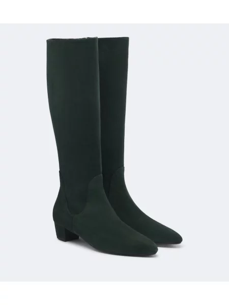 Cizme Aeyde din piele de căprioară verde