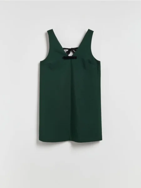 Reserved Rochie mini cu fundă verde-închis verde