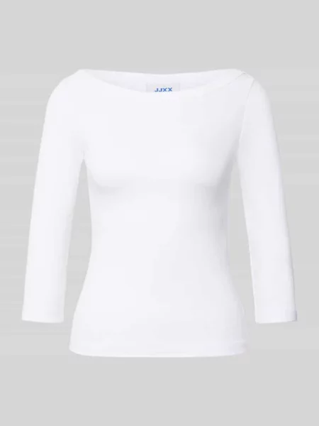 Bluzka z długim rękawem o kroju slim fit z rękaw o dł. model FIFI' Jjxx biała