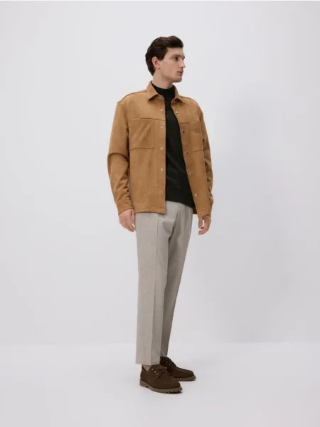 Reserved Pantaloni chino slim cu adaos de gri-neutru gri