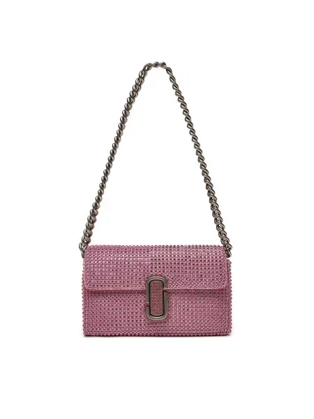 Сумка Marc Jacobs The Rhinestone J Marc Mini Shoulder Bag рожевий