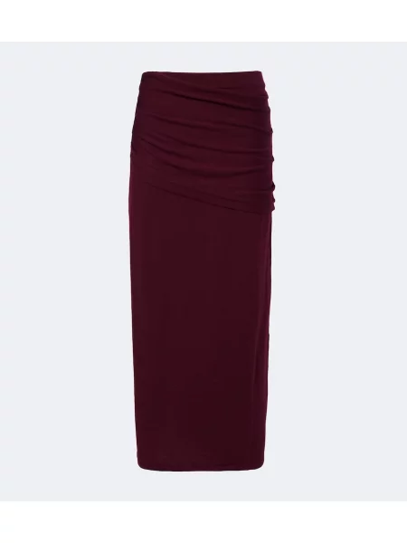 Fusta maxi Staud de lână cu volane