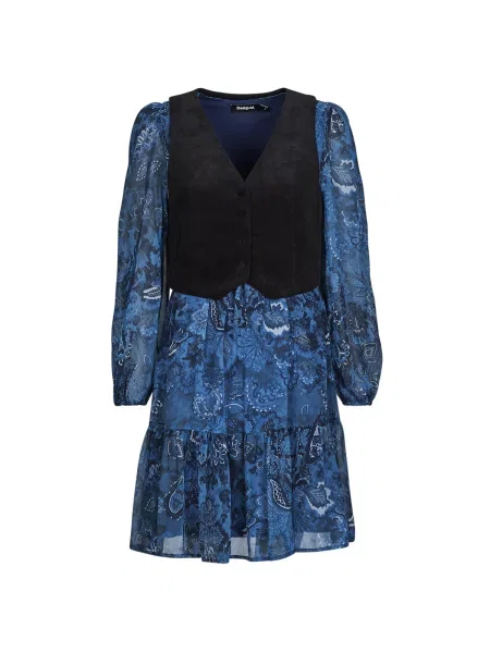Mini obleka Desigual modra