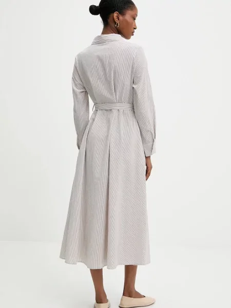 Платье миди Answear.lab клеш коричневое