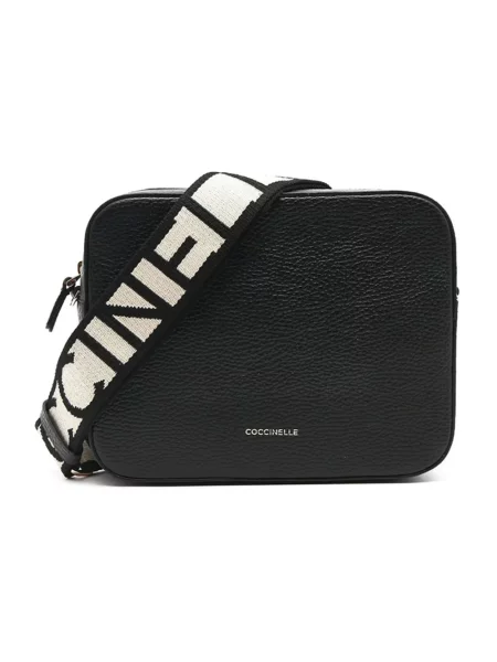 Torebka crossbody Coccinelle skórzana czarna