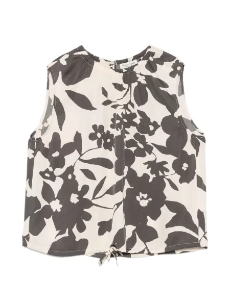 Top Marc O'polo cu model floral cu imagine cu cordon gri