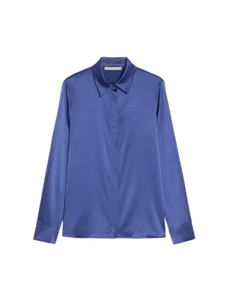 Jedwabna koszula Pennyblack niebieska