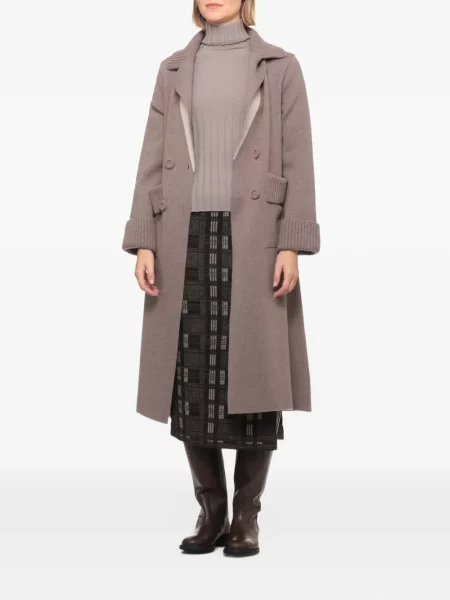 Lung tricou D.exterior tricotate gri