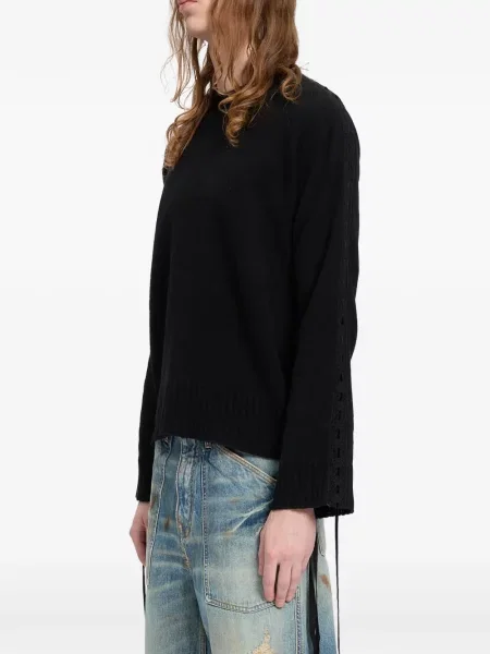 Pulover Ann Demeulemeester cu decolteu rotund negru