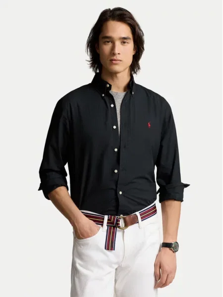 Polo Ralph Lauren Marškiniai Custom Fit juoda