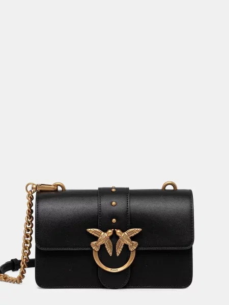 Torebka Pinko skórzana elegancka czarna