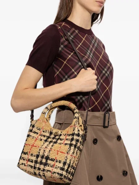 Geantă shopper Burberry în carouri