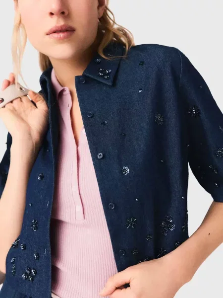 Рубашка Maje синяя