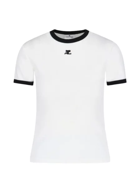 Tricou Courreges cu autograf alb
