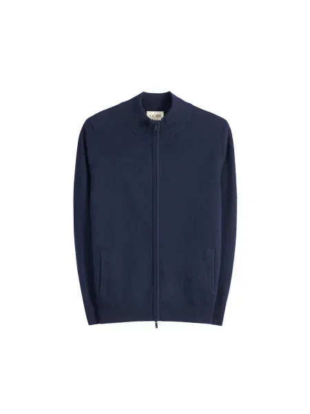 GOBI Cashmere Geacă tricotată Women's Timeless Cashmere Full-Zip Cardigan bleumarin