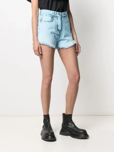 Τζιν σορτς Msgm με φθαρμένο εφέ μπλε