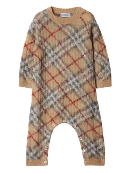 Krótki kombinezon dziecięcy Burberry brązowy