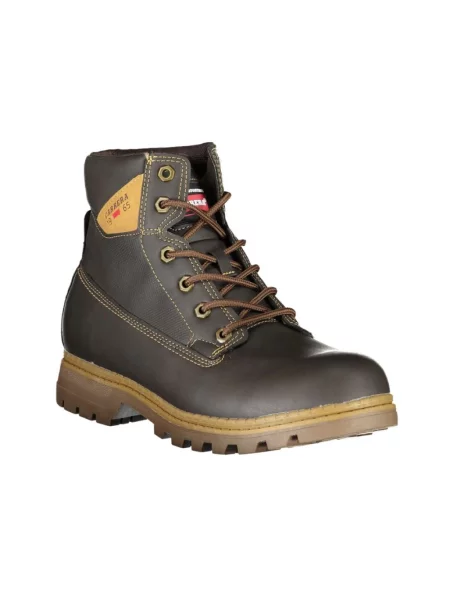 Lniane buty do kostki Carrera o krotszym kroju brązowe