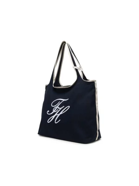 TOMMY HILFIGER Shopper táska tengerészkék / fehér kék