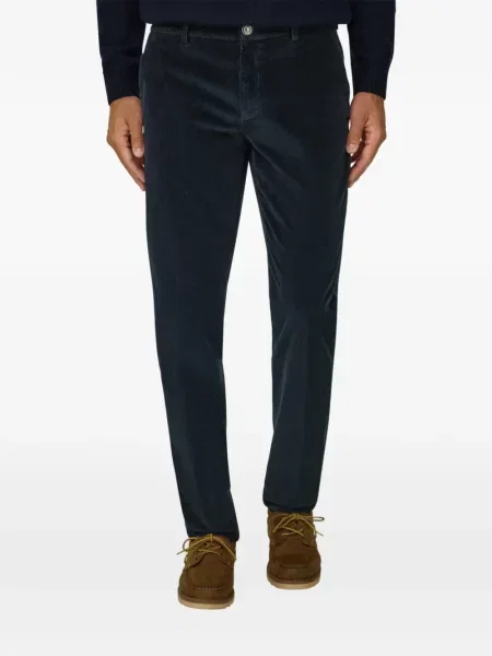 Pantaloni Boggi Milano de catifea albastru