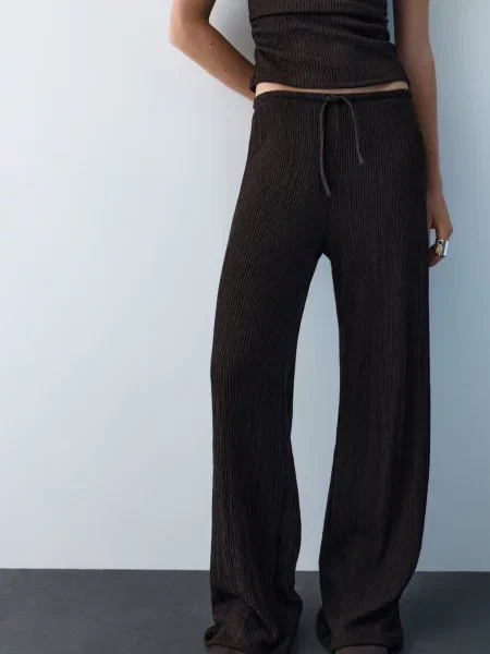 Pull&Bear Nohavice hnedá