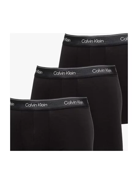 Boxeralsó Calvin Klein Brief 3 pairs black w/heavenly iris logo/black w. Méret: M fekete