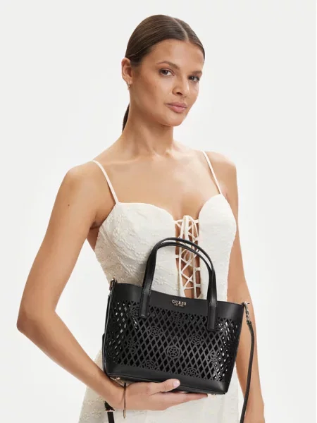 Guess Ročna torba Letty Mini črna