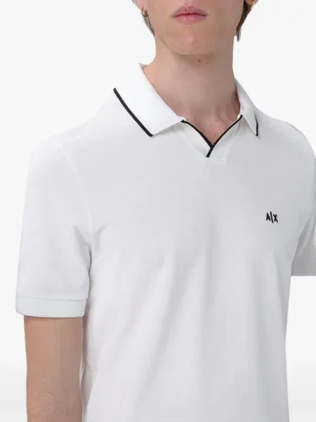 Риза Emporio Armani бродирана бяло