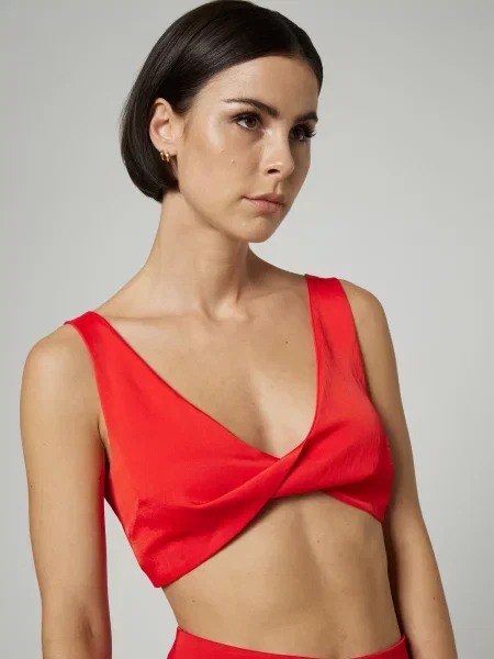 A LOT LESS Top Verena világospiros