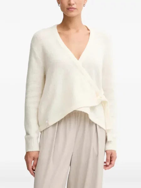 Cardigan Gaudi cu decolteu în V alb
