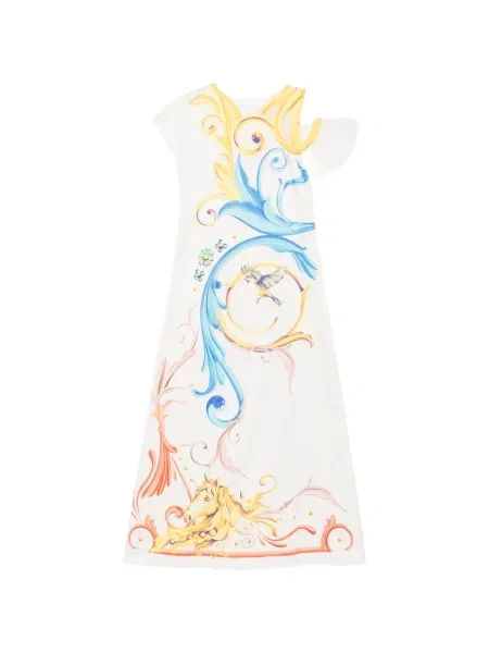 Rochie maxi Moschino cu imagine alb