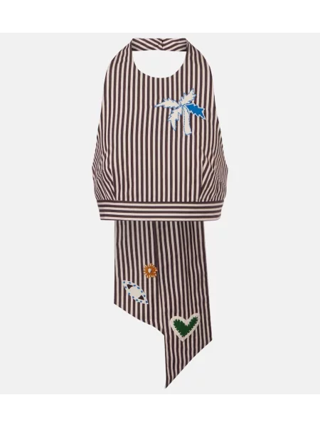 Cropp top Alemais cu broderie maro