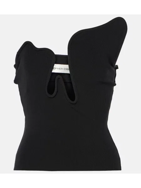 Top Christopher Esber tricotate negru