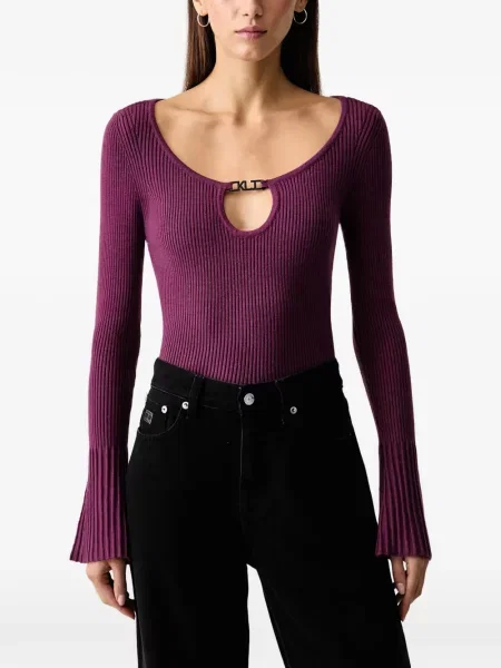 Dlouho top Karl Lagerfeld Jeans fialový
