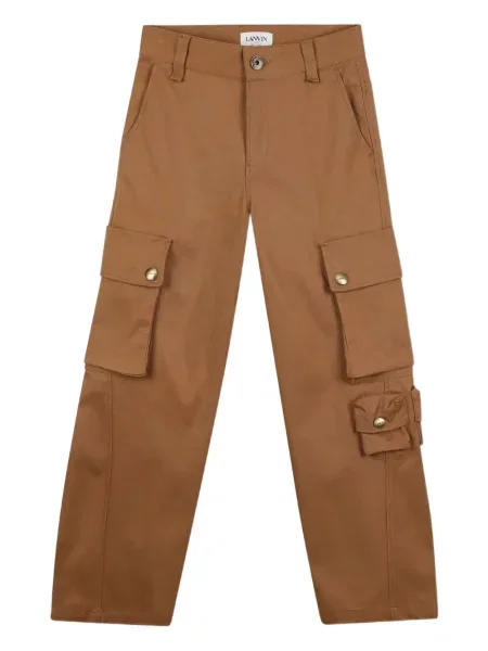 Spodnie dziecięce Lanvin Enfant brązowe