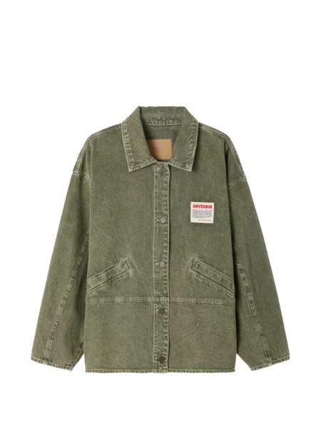 Geacă de blugi American Vintage retro lungă verde