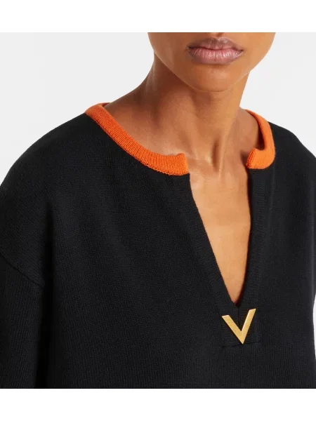 Pulover Valentino de lână negru