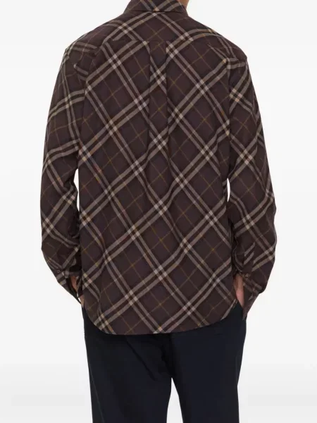 Kostkovaná košile Burberry hnědá