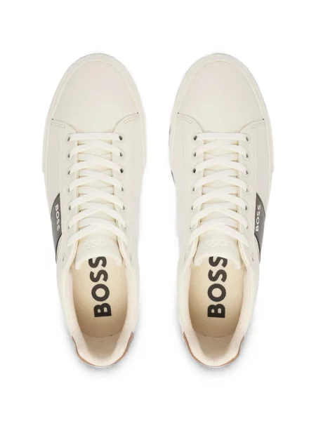 Sneakerși Boss cu imagine alb