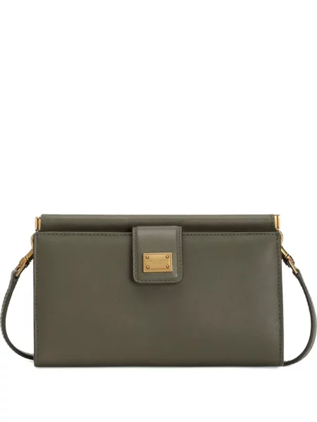 Geanta de piele Dolce & Gabbana din piele verde