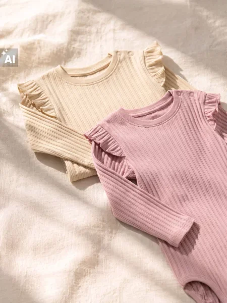 Sinsay body z vroubkovaného úpletu 2 pack růžová
