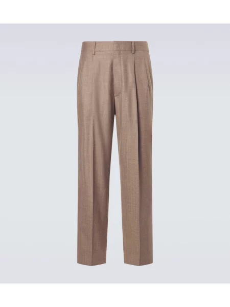 Pantaloni Loro Piana de lână maro