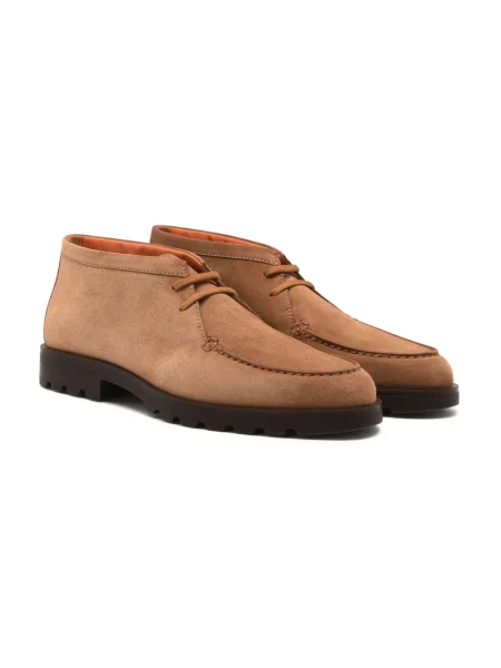Buty do kostki Santoni zamszowe brązowe
