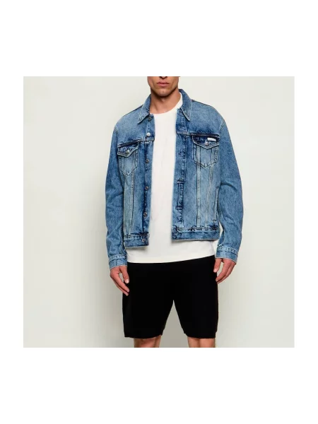 Klasické sako Calvin Klein Jeans modrá